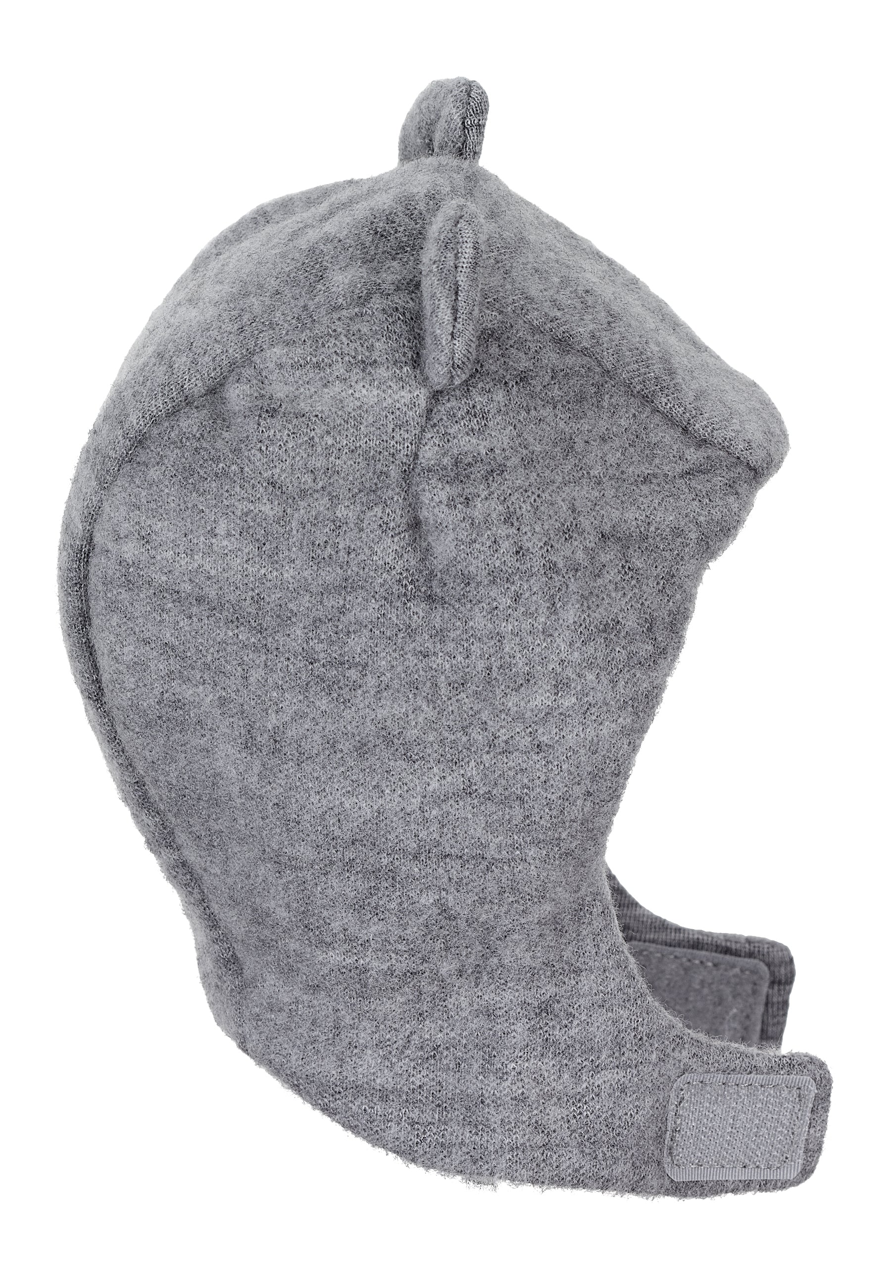 Schalmütze aus Wolle (Merino) mit 3D Ohren