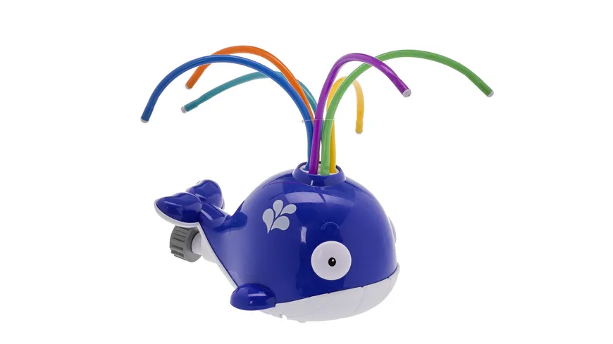 Müller - Toy Place - Wassersprinkler Wal - mit Stecker für Standard-Gartenschlauch, 2-fach sortiert, 1 Stück, Wasserspielzeug