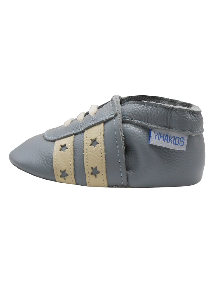 Yalion Leder-Krabbelschuhe in Blau günstig kaufen 22/23