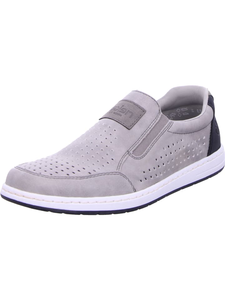 rieker Slipper Gelocht in grau günstig kaufen