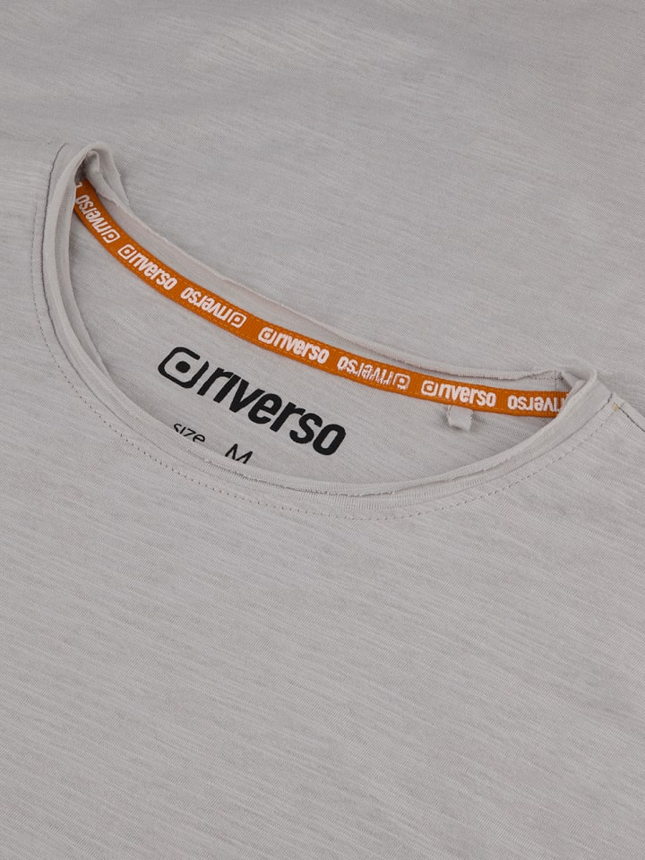 riverso  T-Shirt RIVLenny O-Neck in Grau günstig kaufen