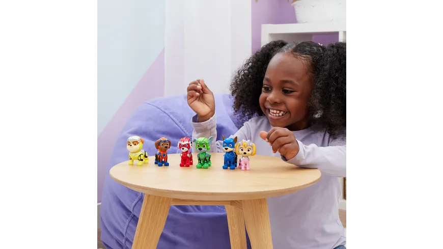 Spin Master - PAW Patrol: Der Mighty Kinofilm, Geschenkset mit 6 Superhelden-Spielfiguren