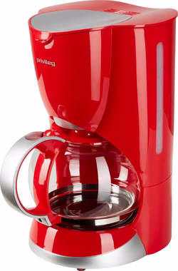 Privileg Filterkaffeemaschine 747528, 1,37l Kaffeekanne, Papierfilter 1x4, Max. 1080 Watt, rot
