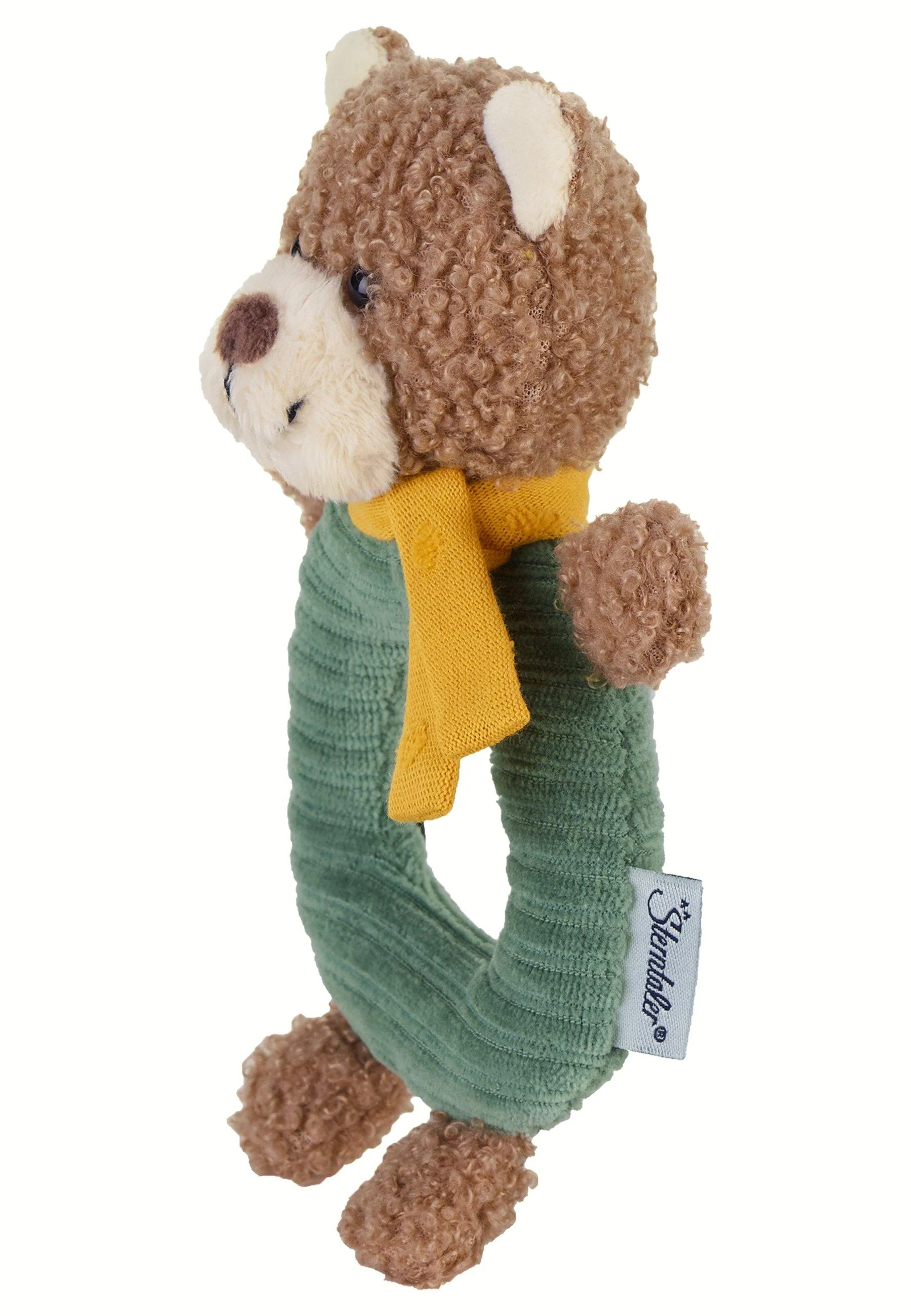 Greifling Bär Ben in Dunkelgrün und Braun, 17 cm
