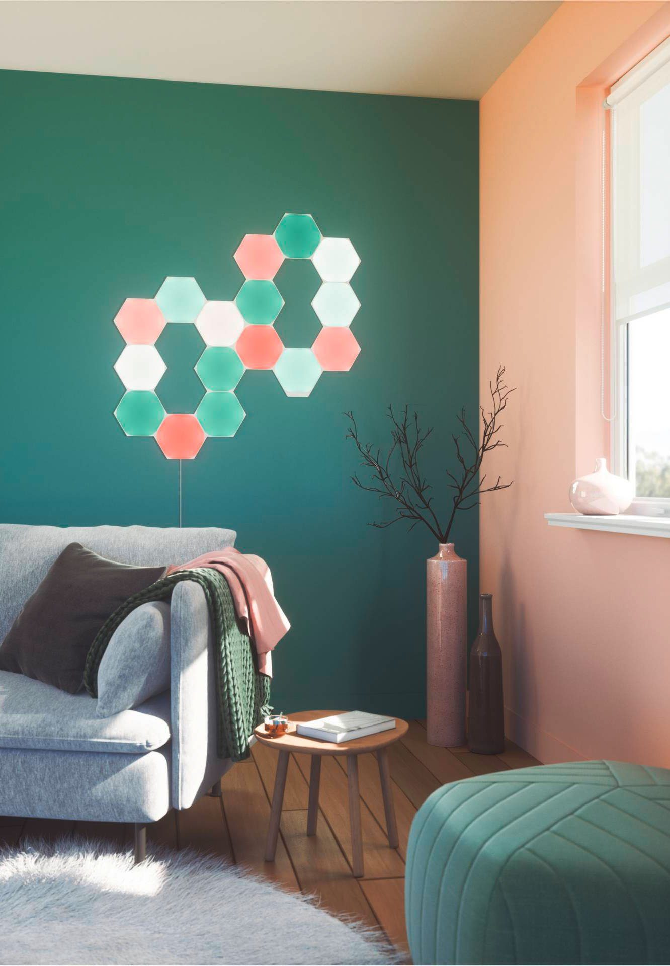 nanoleaf LED Panel Shapes Hexagons, Dimmfunktion, LED fest integriert, Farbwechsler