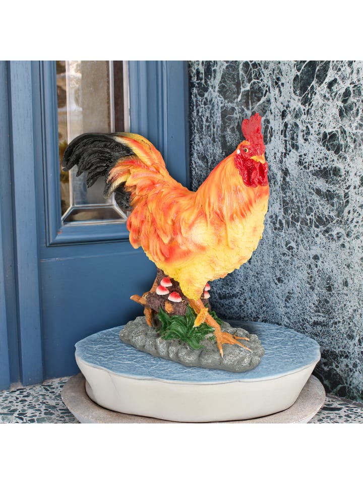 relaxdays Gartenfigur Hahn in Bunt - (B)30 x (H)34 x (T)11 cm günstig kaufen onesize