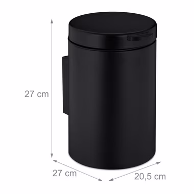 relaxdays Kosmetikeimer Kosmetikeimer Wandmontage 5 Liter