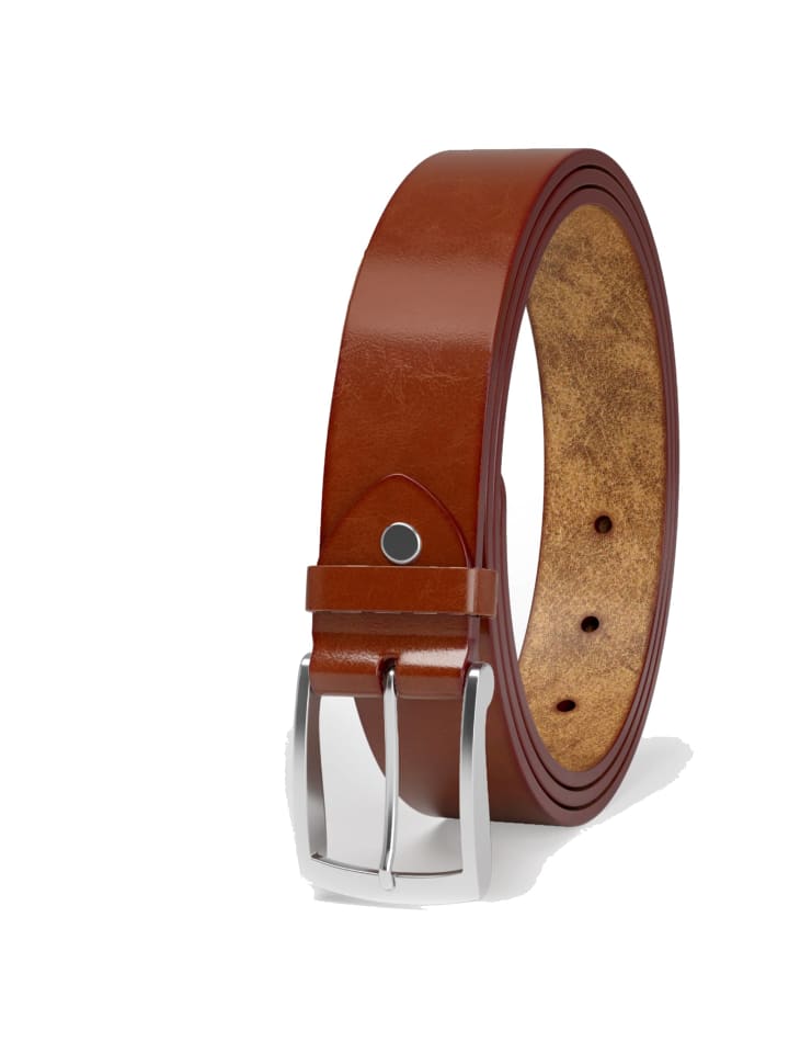 Kmisso Gürtel in Cognac Brown günstig kaufen 105 cm