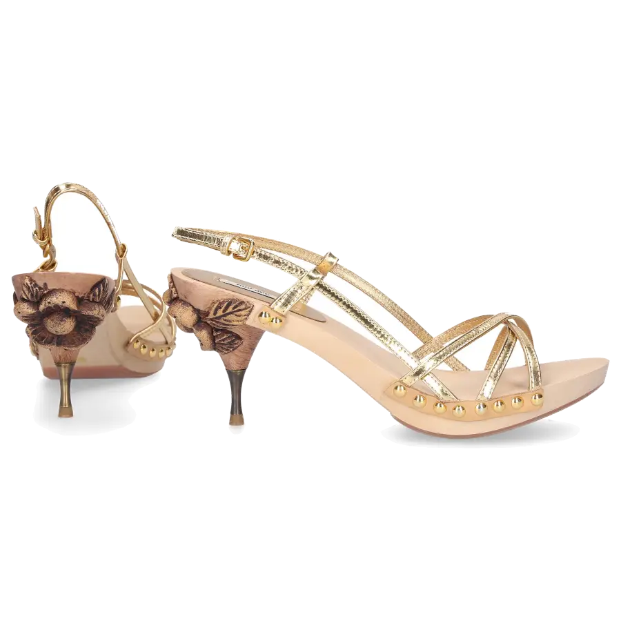 Miu Miu - Sandalen 5837 Kalbsleder - gold
