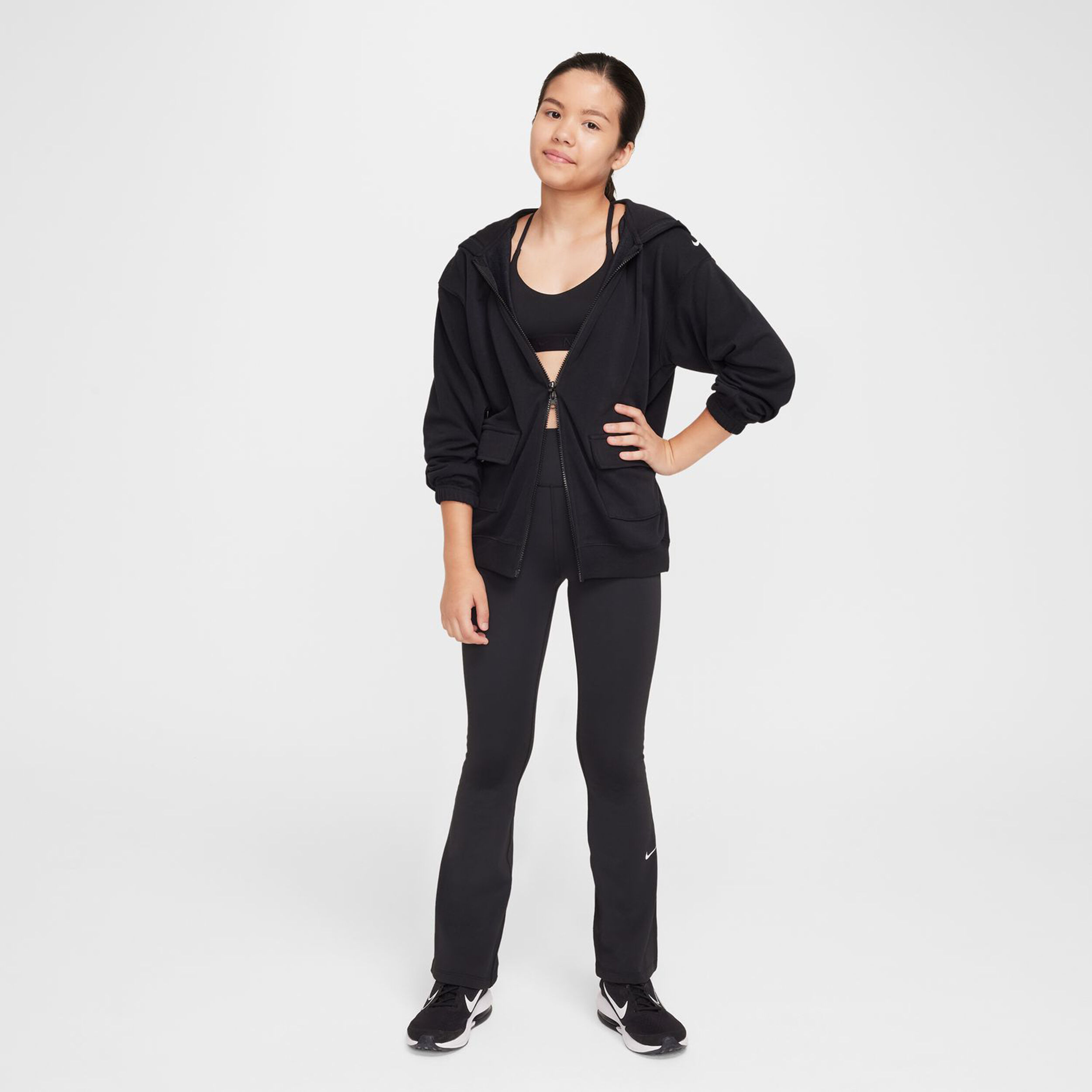 Dri-Fit Indy Sport-BH Mädchen - Schwarz