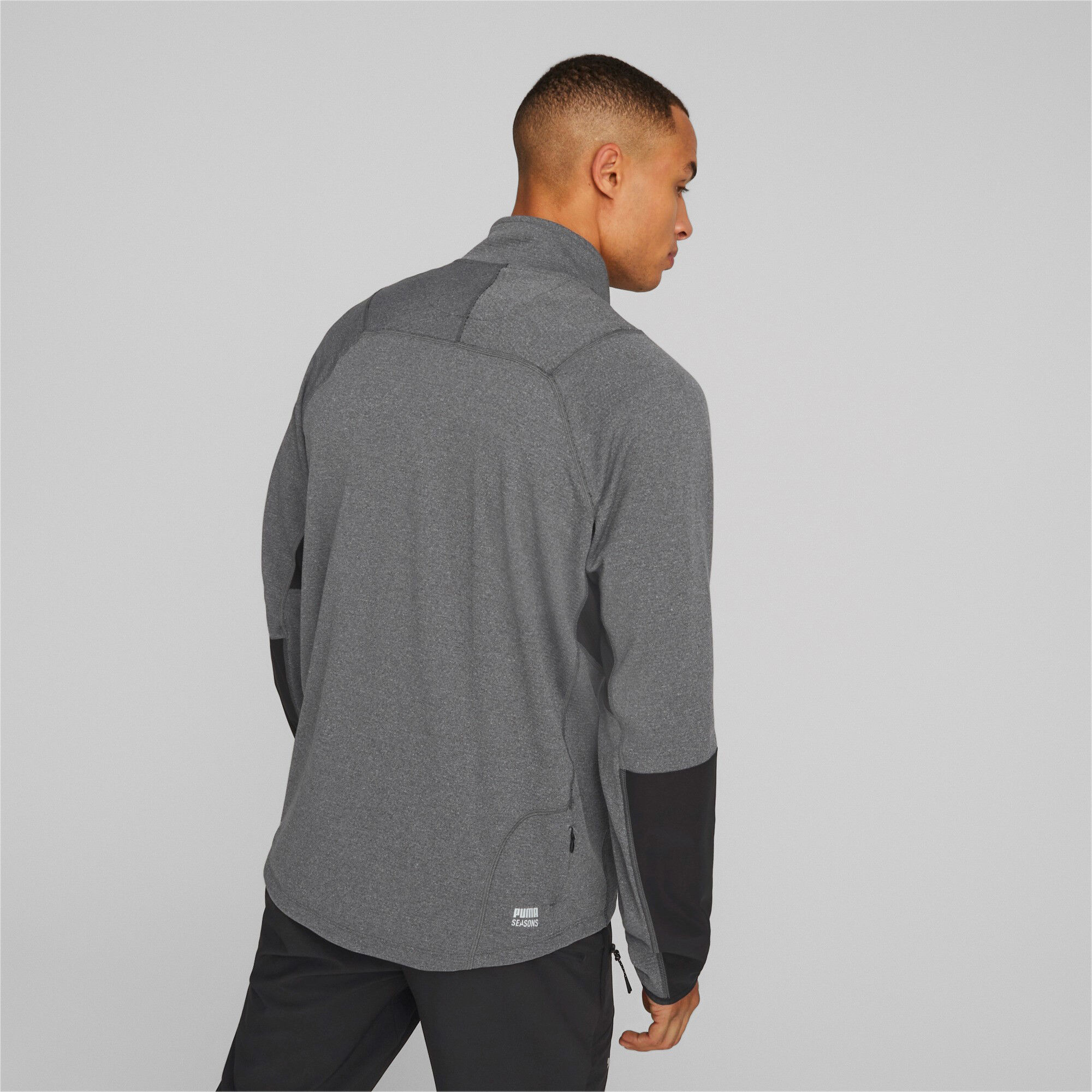 Seasons Raincell Half-Zip Lauftop Herren - Grau, Schwarz