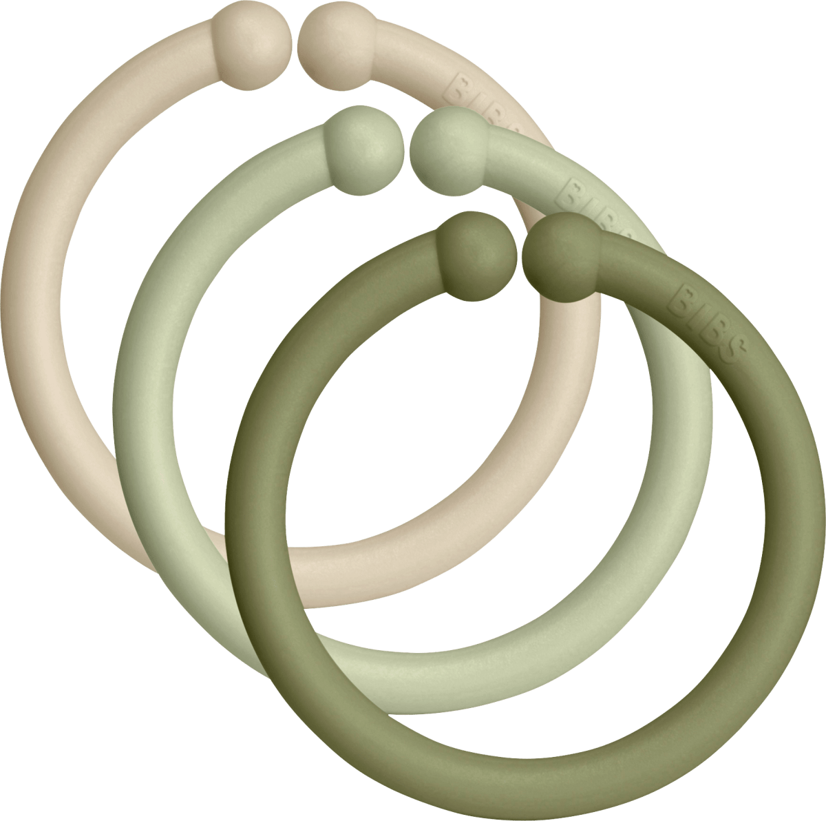 Loops creme/grün/olive, 12 St