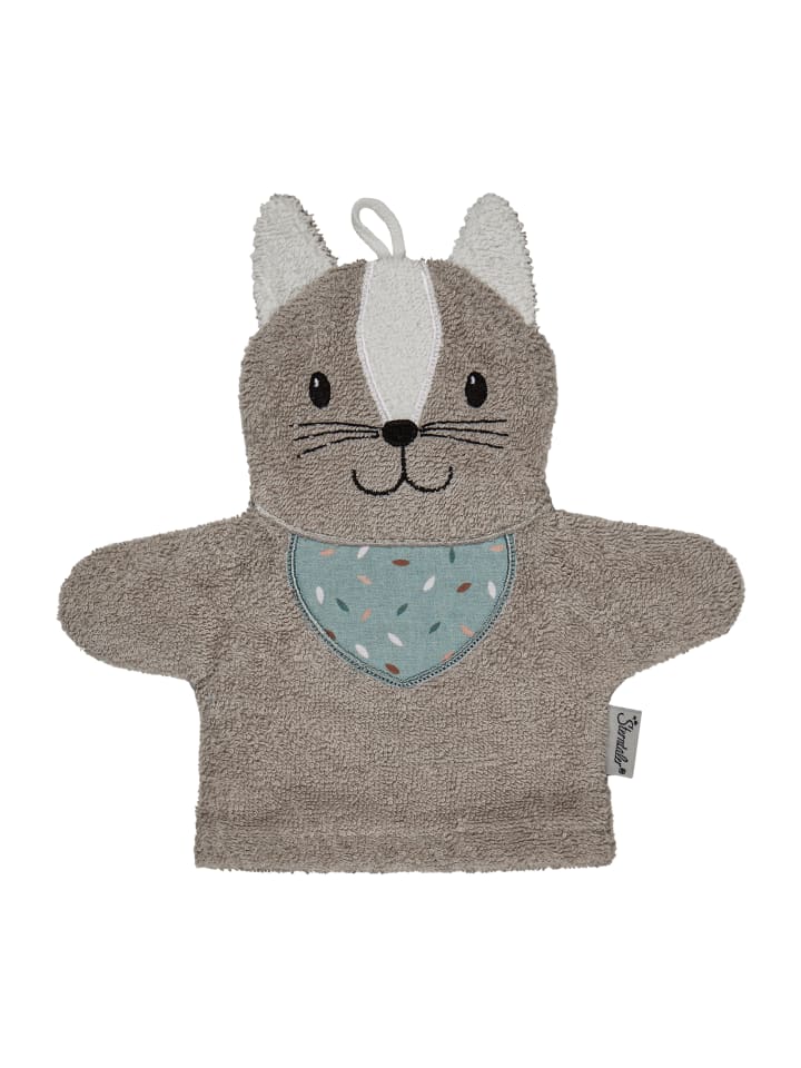 Sterntaler Waschhandschuh KATZE Lilly in grau günstig kaufen onesize