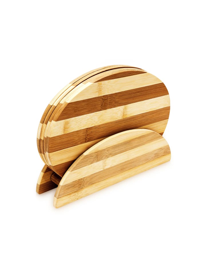 relaxdays 4er Set Frühstücksbrettchen in Natur - (B)25 x (T)18 cm günstig kaufen onesize