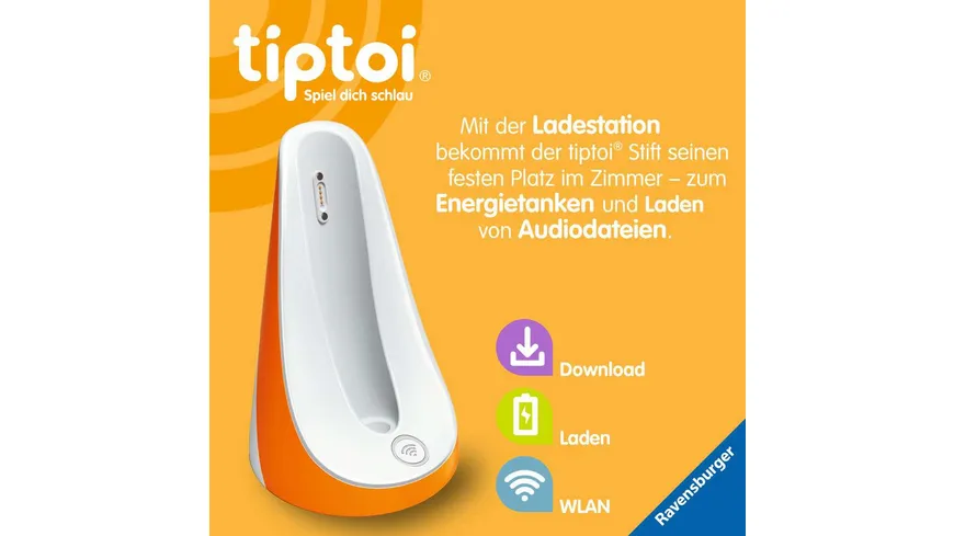 Ravensburger tiptoi - Ladestation - lädt Akku und Audiodateien