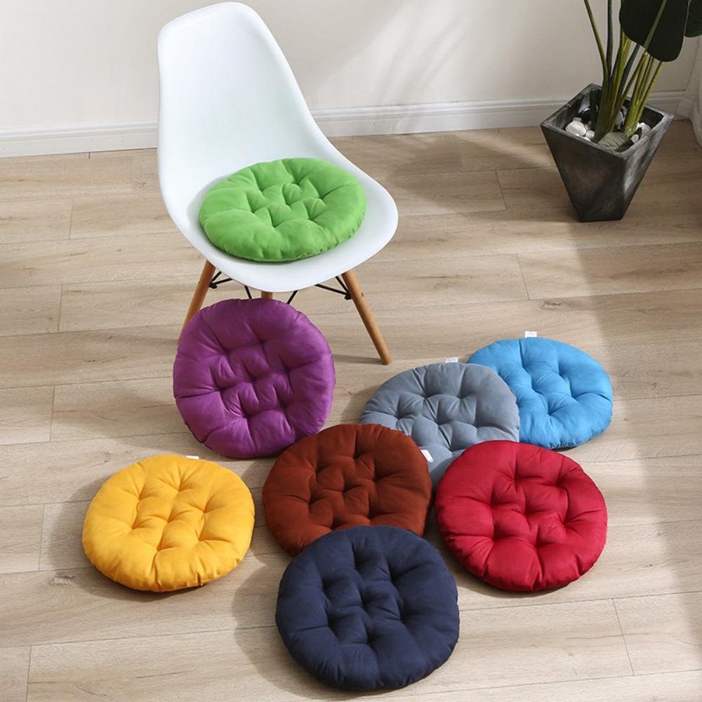 Blusmart Sitzkissen 40*40cm 45*45cm 50*50cm Stuhlkissen rund, Tisch- und Stuhlauflagen für den Innen- und Außenbereich