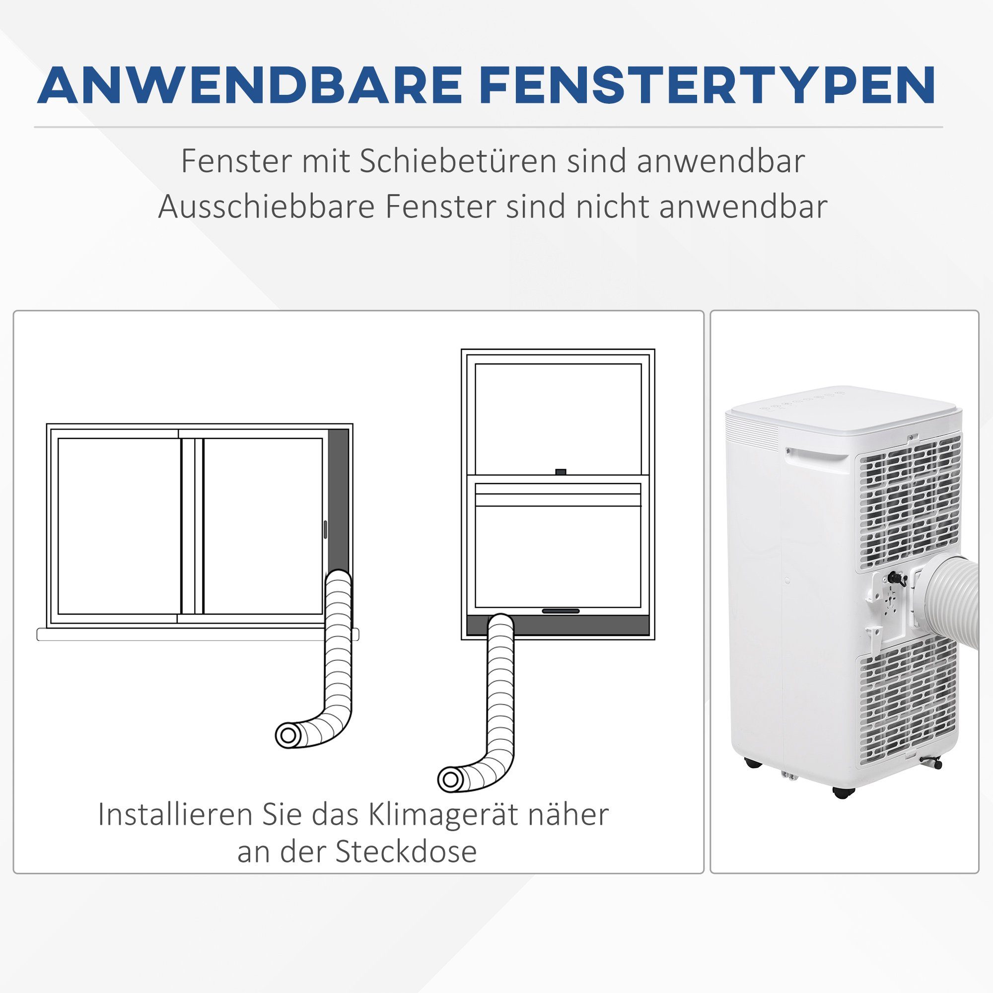HOMCOM 4-in-1-Klimagerät 823-013V90