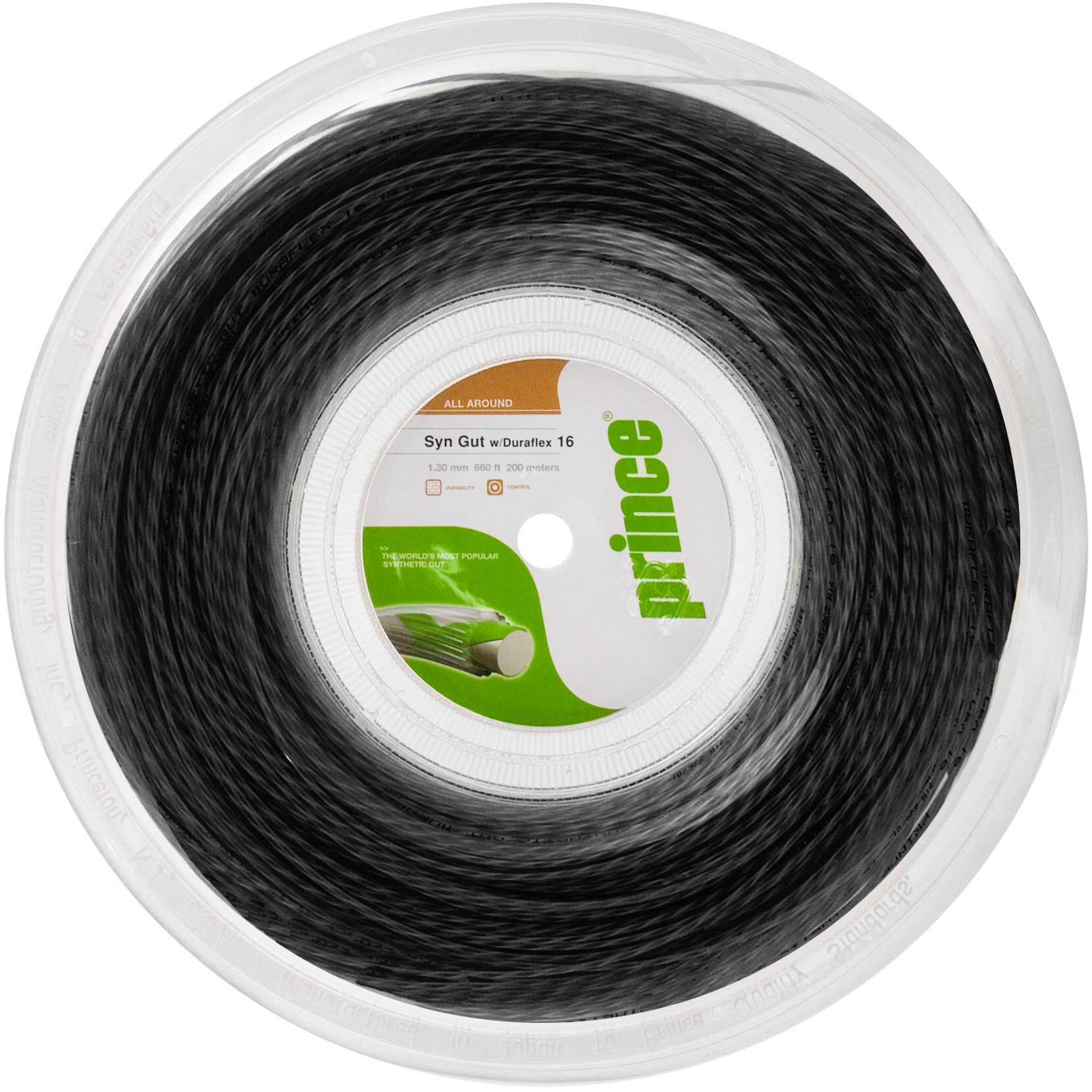 Synthetic Gut Duraflex Saitenrolle 200m - Schwarz