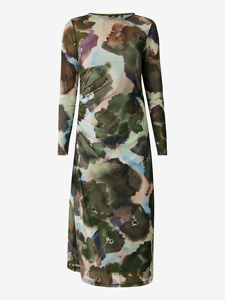 Mexx Kleid in Dunkelgrün/ Hellblau günstig kaufen