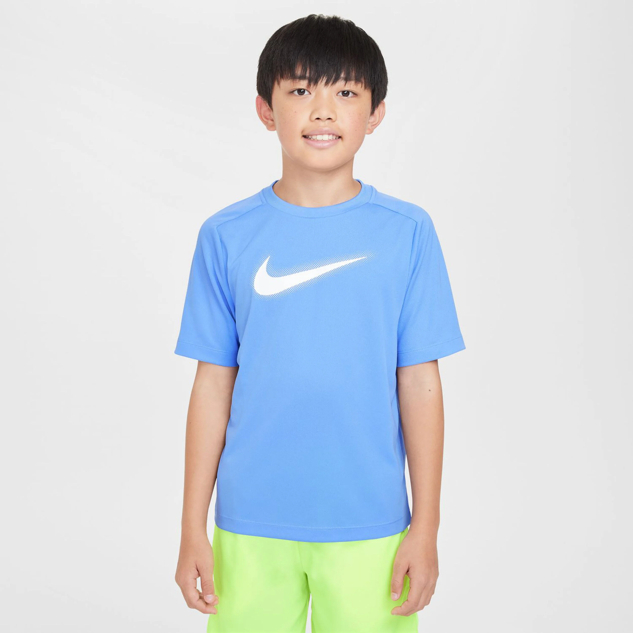 Dri-Fit Multi+ T-Shirt Jungen - Hellblau, Weiß