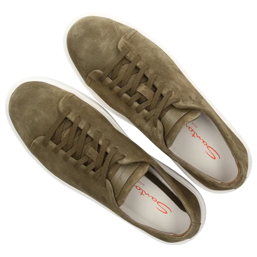 Santoni - Sneaker low 60994 Veloursleder - grün