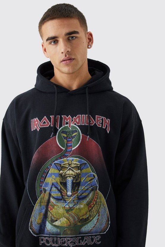 Oversize Hoodie mit lizenziertem Iron Maiden Print