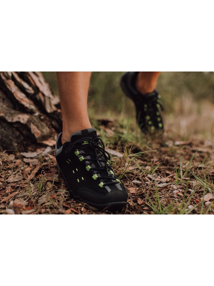 GUGGEN MOUNTAIN Wanderschuhe Uni in Schwarz-Grün günstig kaufen