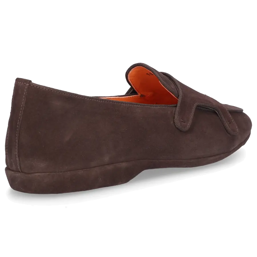 Santoni - Hausschuhe A1907 Veloursleder braun - braun