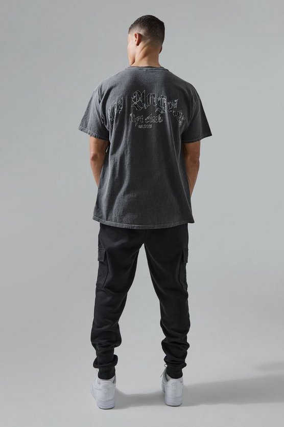 Man Active Oversize T-Shirt mit La Lift Club Print