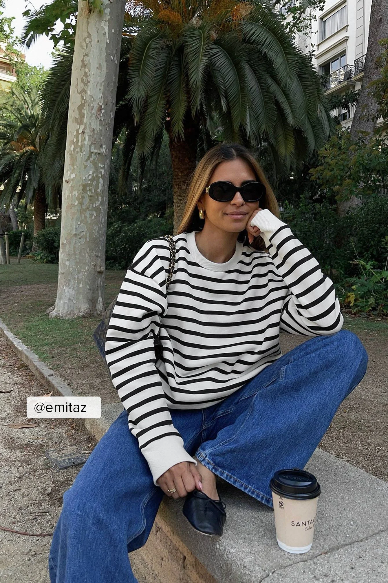 Gestreiftes Oversize-Sweatshirt