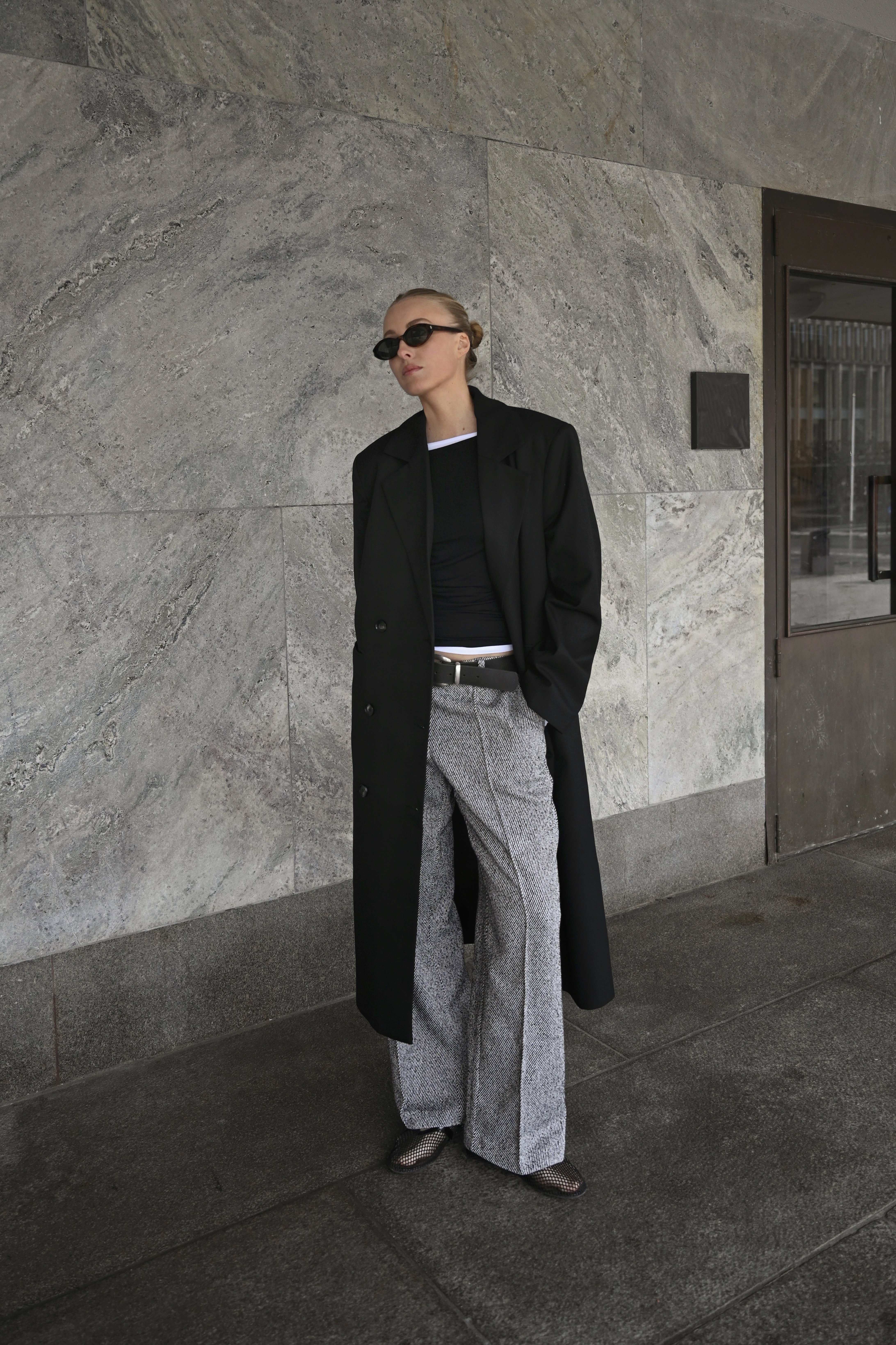 Taillierte Tweed-Hose