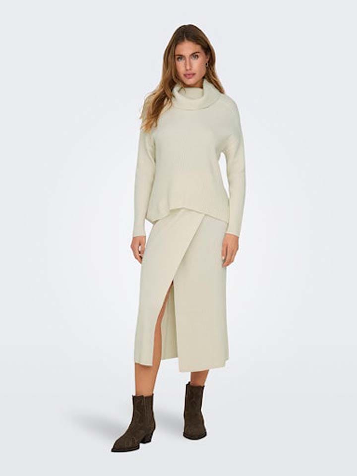 ONLY Strickrock in Creme günstig kaufen