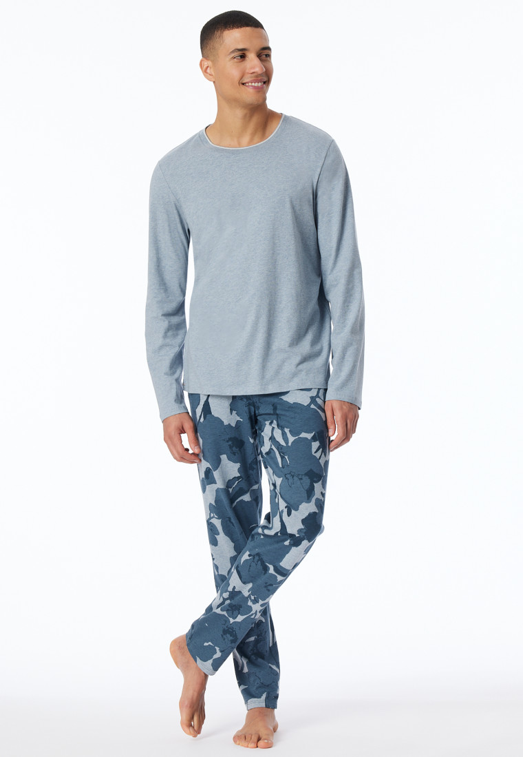 Shirt langarm jeansblau meliert - Mix+Relax