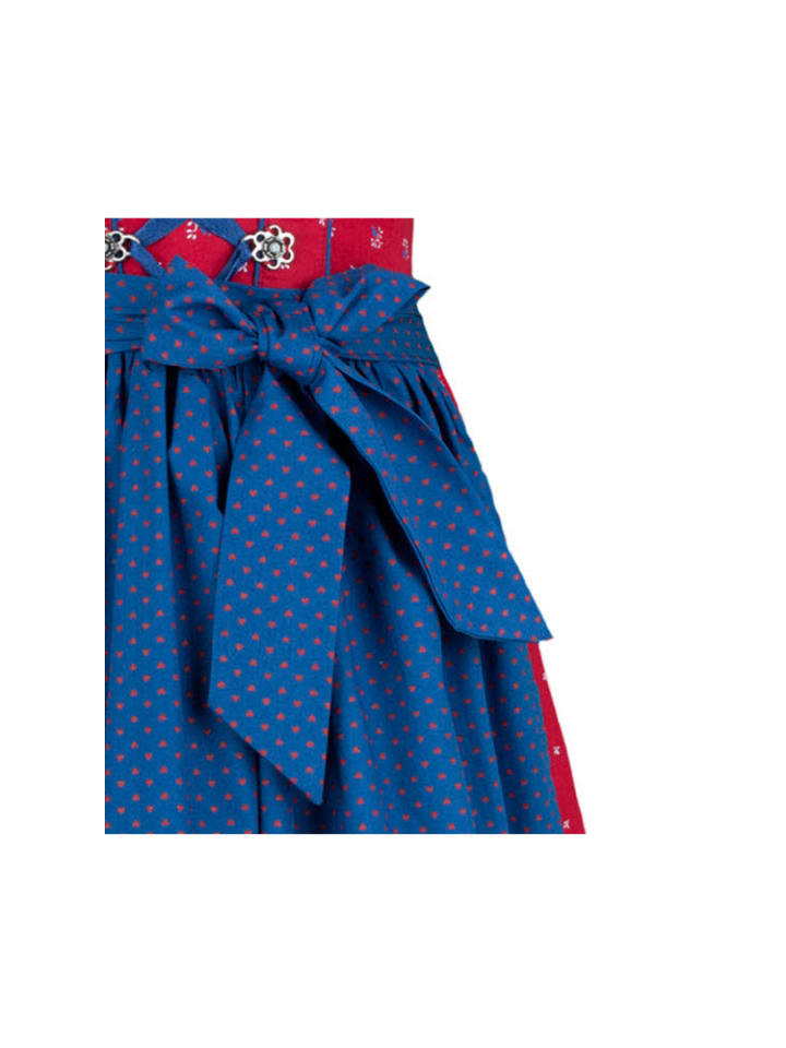 Nübler Kinderdirndl 3-teilig Emilia in Rot-Blau günstig kaufen