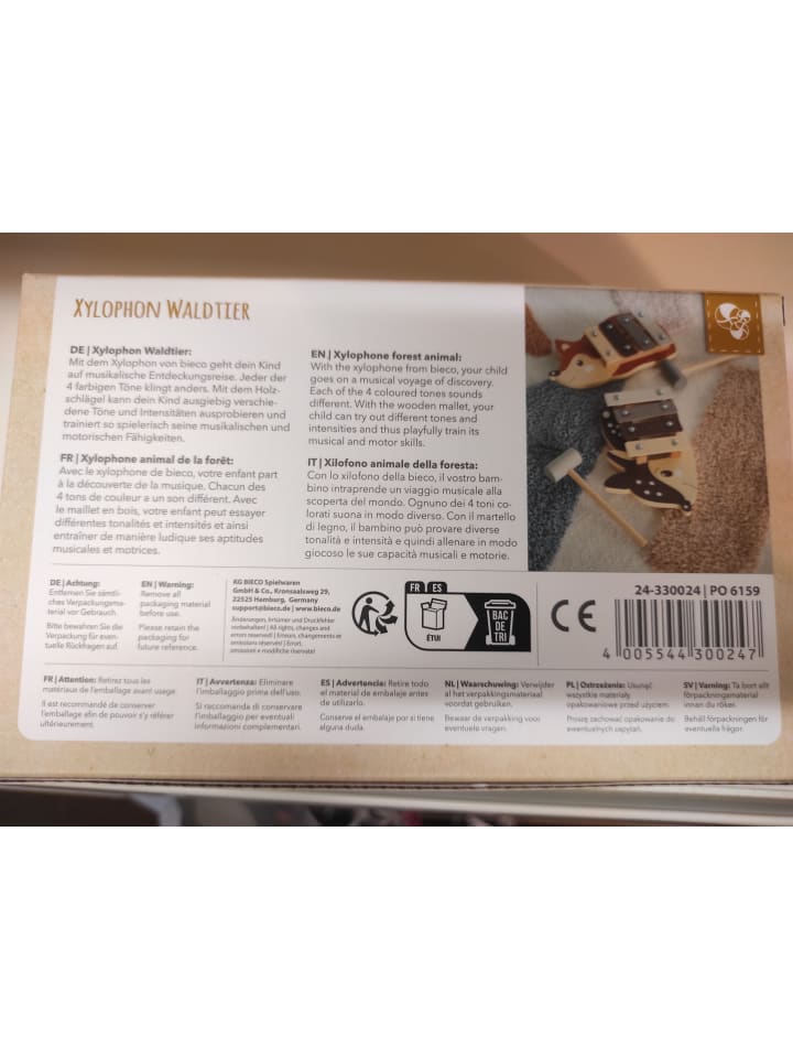 Bieco Spielwaren Xylophon Reh - ab 12 Monate in Braun günstig kaufen onesize