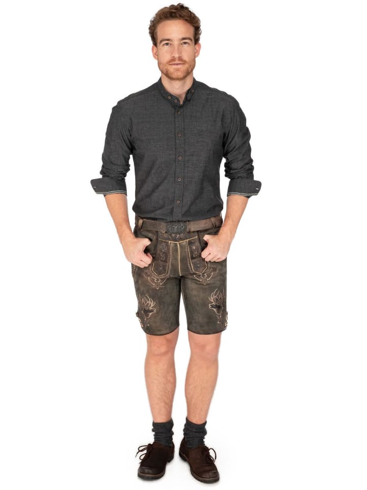 MADDOX Lederhose URGSEE in dunkelbraun günstig kaufen