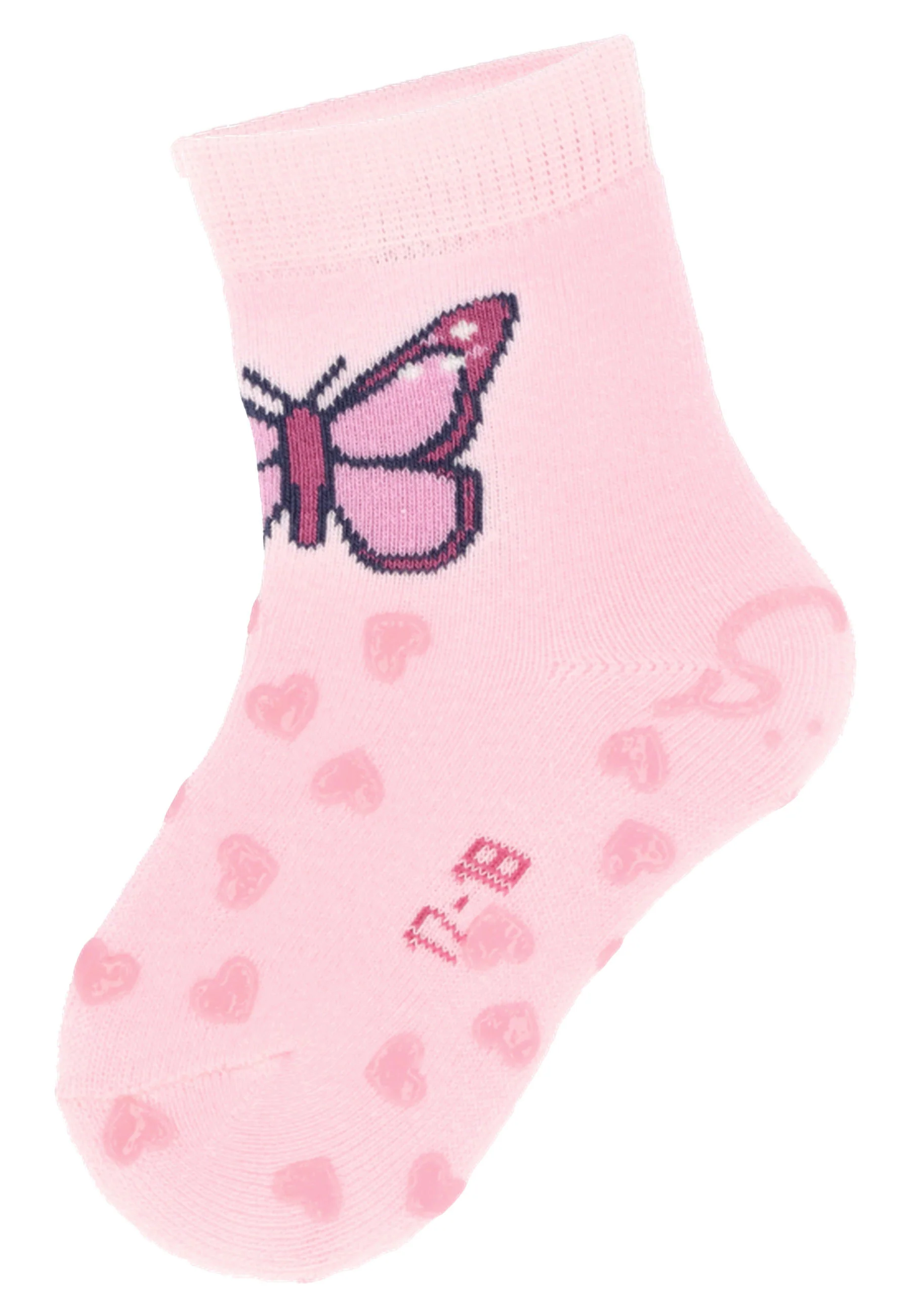ABS Krabbelsocken im 2er Pack mit Motiv Schmetterling