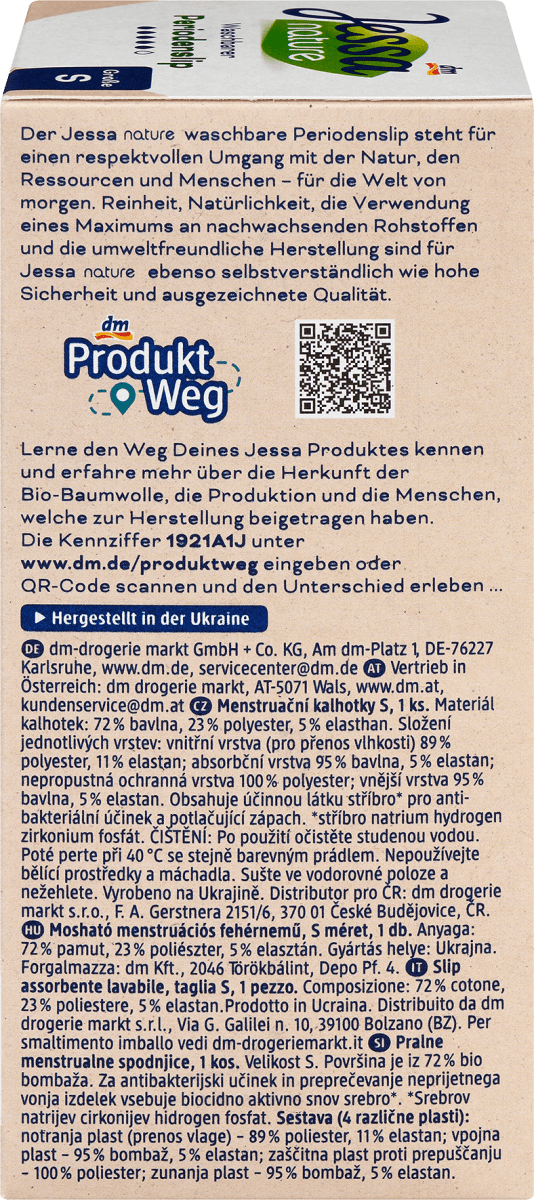 Periodenunterwäsche Slip schwarz Gr.S nature, 1 St