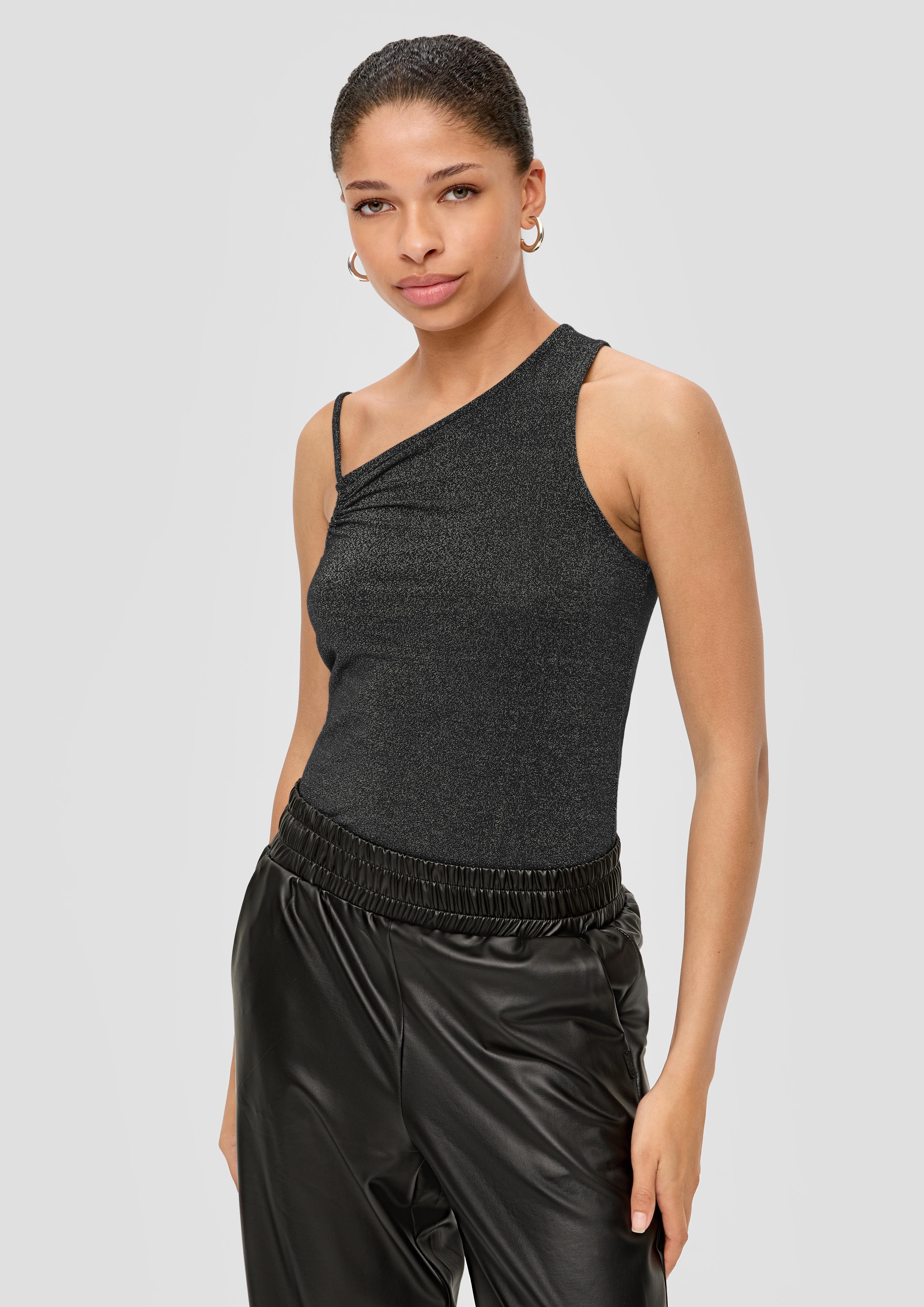 Glitzer-Top mit asymmetrischem Ausschnitt  2138331-9999