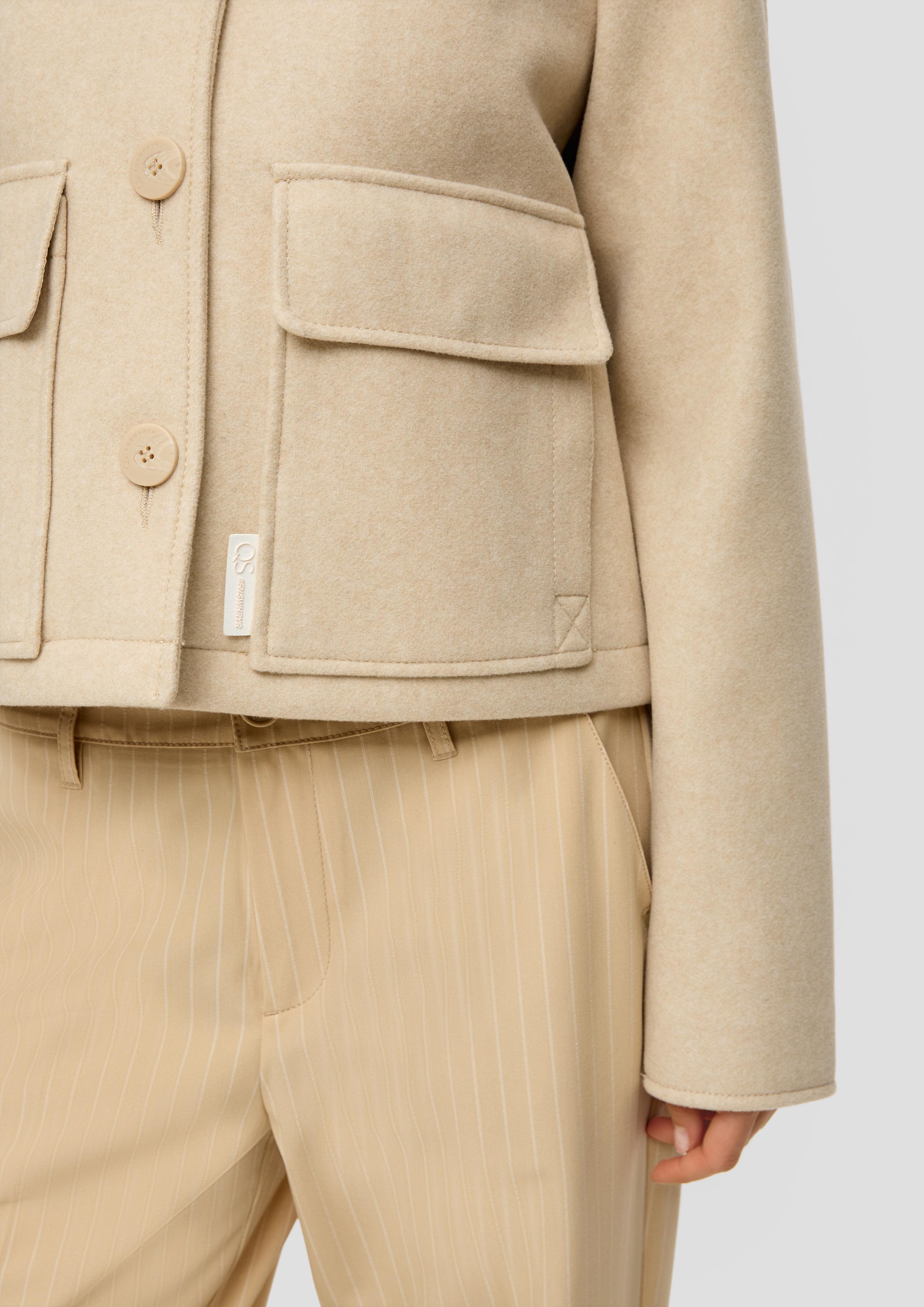Jacke in melierter Woll-Optik  2140775-81W0