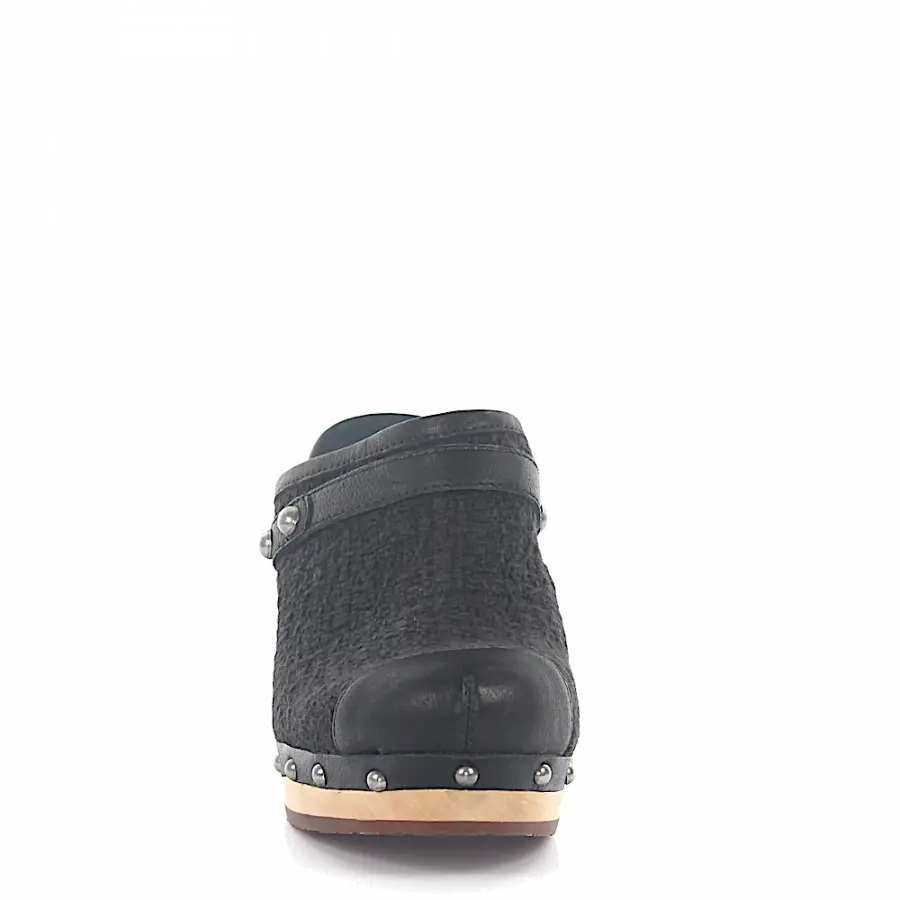 UGG - Pantoletten Lammleder - schwarz