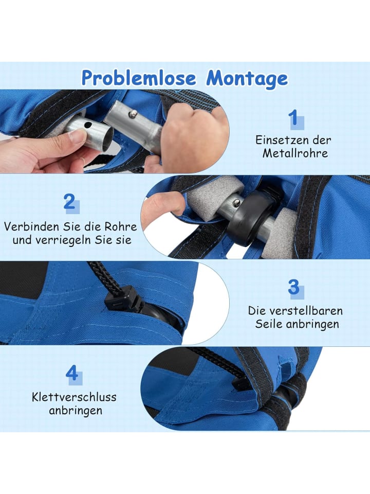 COSTWAY Nestschaukel Ø100cm 3-15 Jahre in Hellblau günstig kaufen onesize