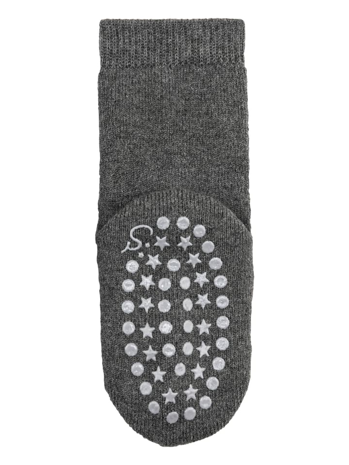 Sterntaler ABS Socken Wolle uni in dunkelgrau mel. günstig kaufen