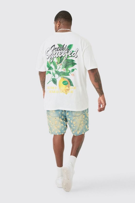 Plus T-Shirt mit Homemade Lemonade Print