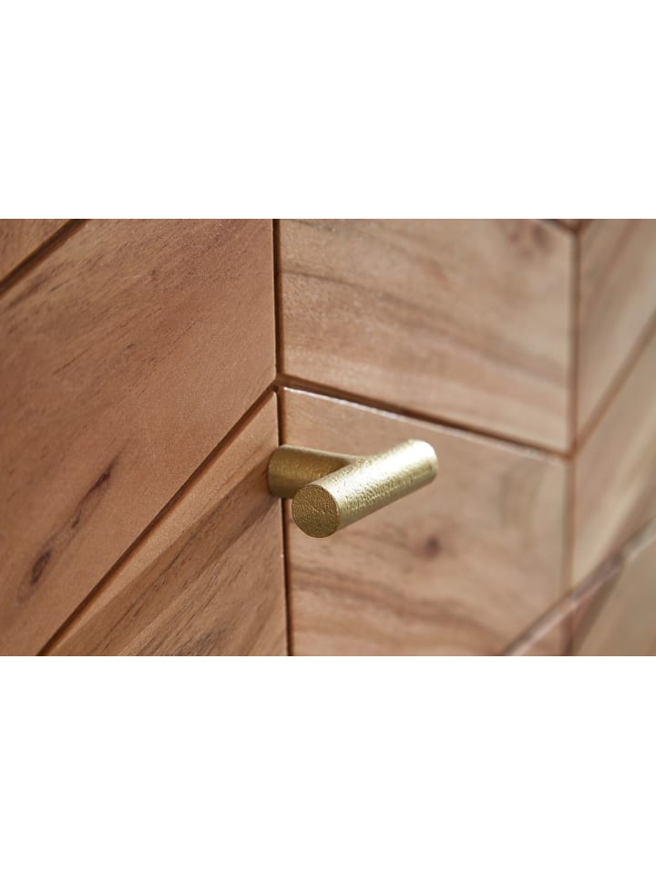 KADIMA DESIGN Sideboard 90x86,5x40 cm Akazie Massivholz / Metall Anrichte, Kommode günstig kaufen onesize