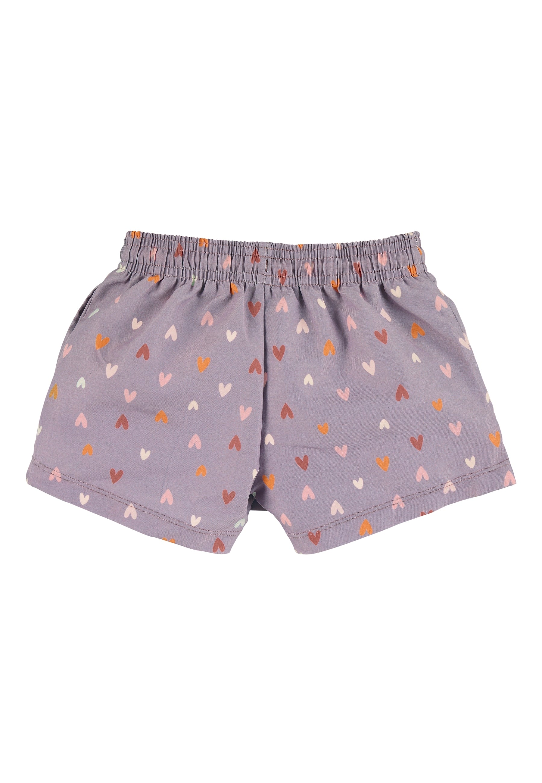 Badeshorts in Lila mit Herzchen Muster
