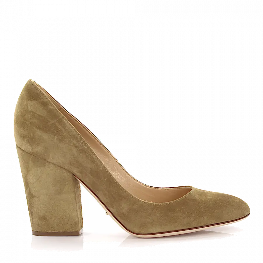 Sergio Rossi - Pumps Kalbsleder Veloursleder beige - beige