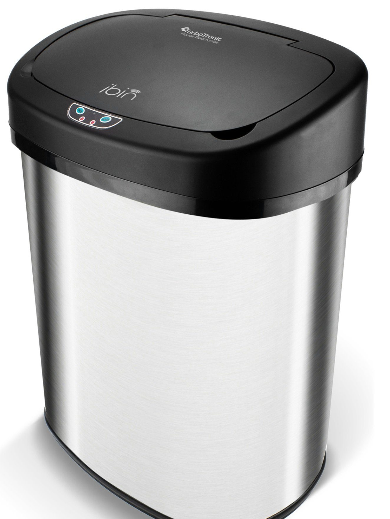 TurboTronic by Z-Line Mülleimer Batterie-/Netzbetrieb 38L, 48L oder 58L, Geruchsfilter, Automatik Abfalleimer, Edelstahl