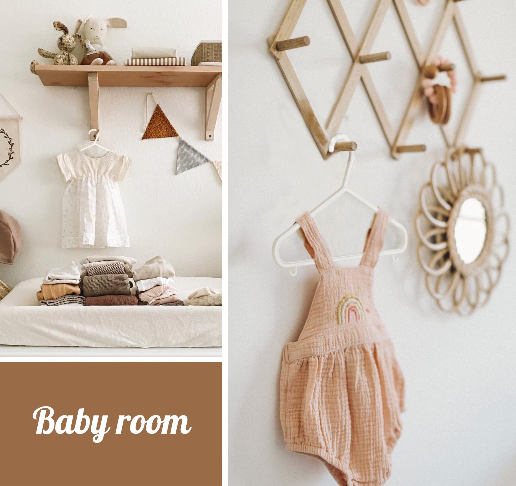 Homewit Kleiderbügel Babykleiderbügel 4mm Raumsparende Kinderkleiderbügel für Kleinkinder, (40-tlg), 28,5cm Breit, 4mm Dick, Beige