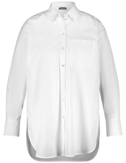 Klassische Longbluse aus Baumwoll-Stretch